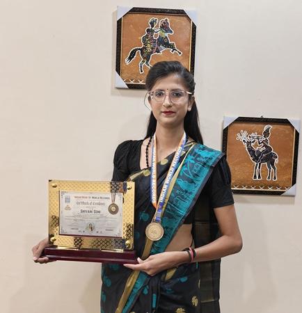 Shivani Soni Honored By Indian Book Of World Records For Outstanding Achievement