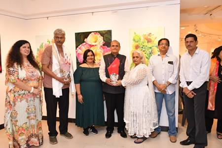 “A Floral Reverie” Solo Show Of Paintings By Eminent Artist Neena Bidikar At Jehangir Art Gallery