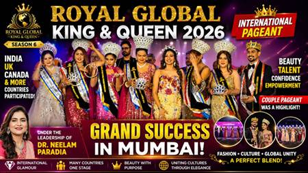 Mrs. PRADDNYA S KAMBLI The  The Winner Of Mrs. WORLD ROYAL GLOBAL QUEEN 2026 Title In The Esteem Platform.